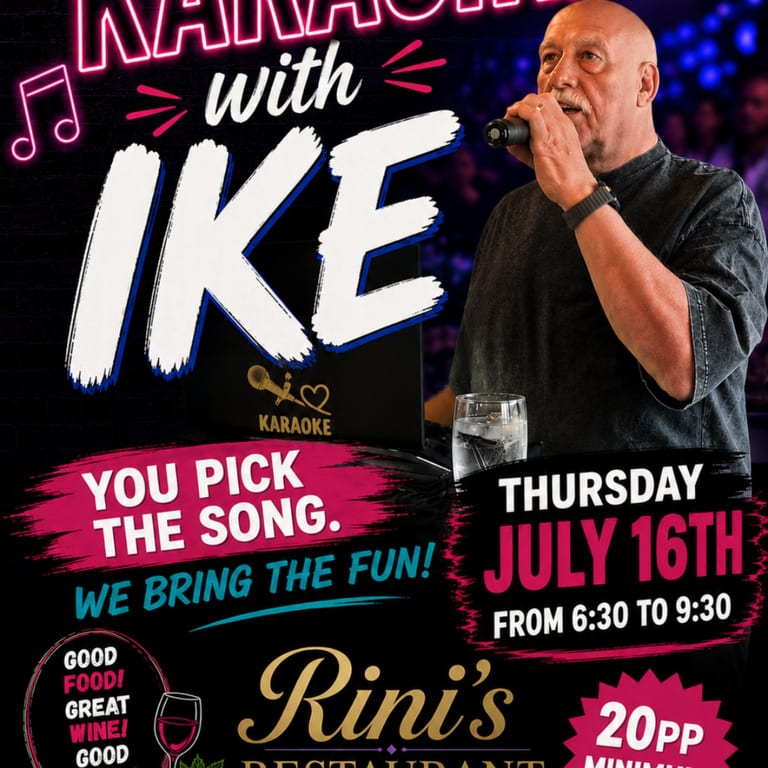 Karaoke With DJ Ike Thursday, July 16th 6:30pm