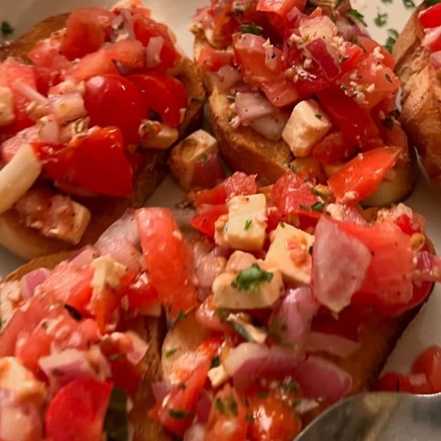 Mozzarella Bruschetta.