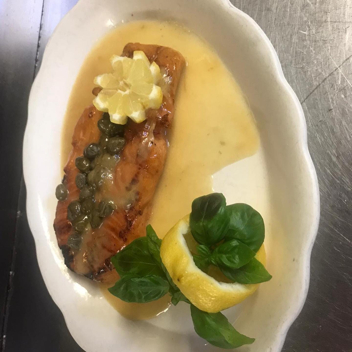 Salmon Piccata.