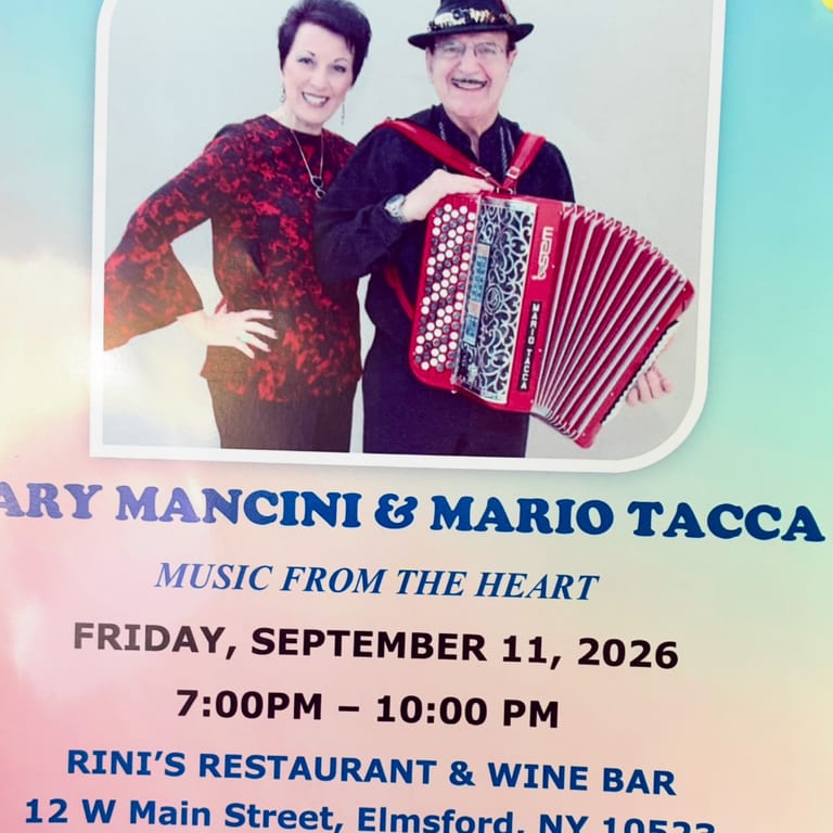 Mary Mancini & Mario Tacca Fri Sept 11th 7pm