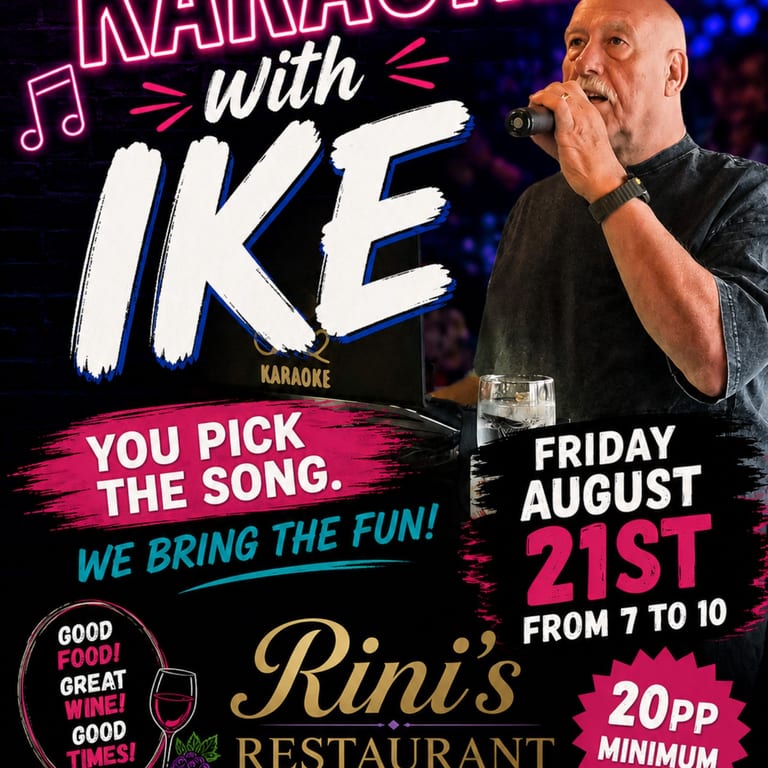 Karaoke With DJ Ike Friday August 21st 7pm