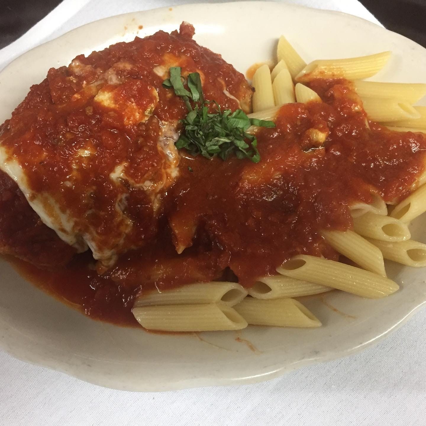 Chicken Parmigiana.