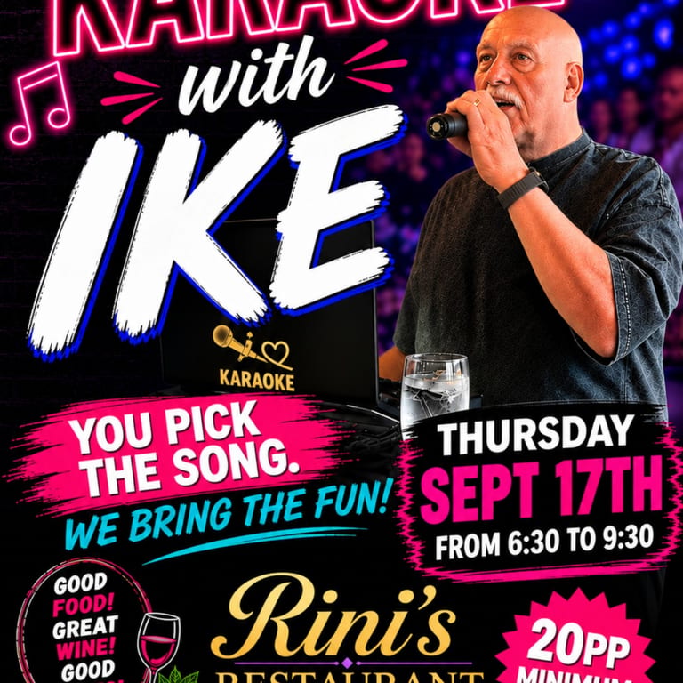Karaoke With DJ Ike Thursday, Sept 17th 6:30pm