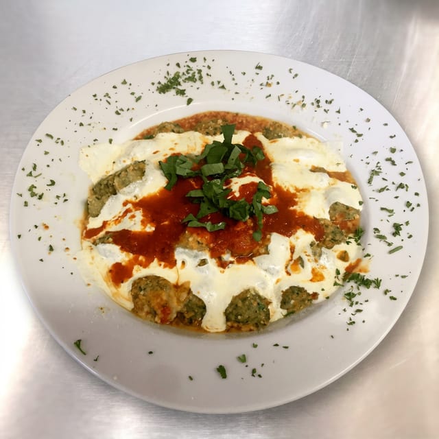 Homemade Spinach Gnocchi Al Forno (Gluten Free).