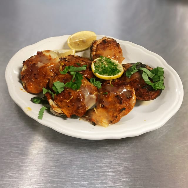 Chopped Baked Clams.