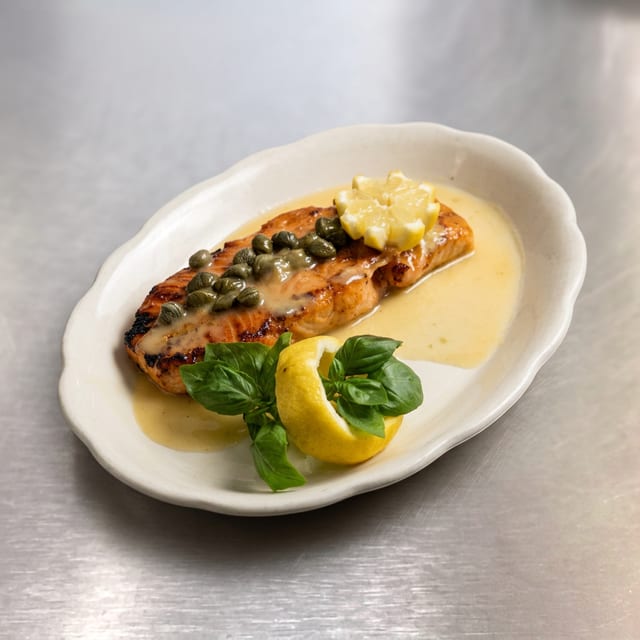 Salmon Piccata.